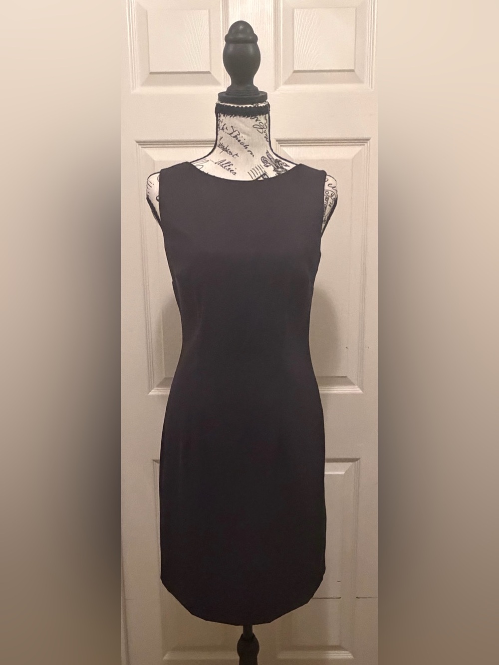 AB Studio Classic Little Black Sleeveless Sheath Dress